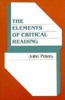 The Elements of Critical Reading cover