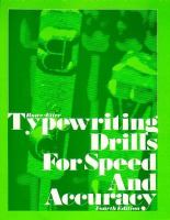 Typewriting Drills for Speed and Accuracy cover