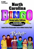North Carolina Bingo Geography Edition cover
