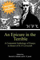 An Epicure in the Terrible : A Centennial Anthology of Essays in Honor of H. P. Lovecraft cover
