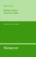 Heinrich Heines Buch Der Lieder Differenzen Und Die Folgen cover