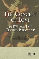 The Concept of Love in 17th and 18th Century Philosophy cover