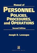 Manual of Personnel Policies, Procedures, and Operations cover