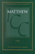 A Critical and Exegetical Commentary on the Gospel According to Saint Matthew (volume1) cover