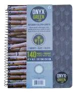 Onyx and Green 1 Subject Notebook Gray cover