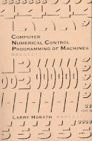Computer Numerical Control Programming of Machines cover