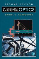 Astronomical Optics cover
