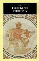 Early Greek Philosophy cover