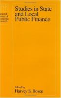 Studies in State and Local Public Finance cover