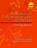 Minilessons for Early Multiplication and Division cover
