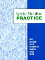 Special Education Practice Applying the Knowledge, Affirming the Values, and Creating the Future cover