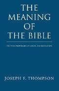 The Meaning of the Bible cover