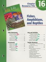 Holt Science , &,  Technology Life Science Chapter 16 Resource File: Fishes, Amphibians, and Reptiles cover