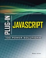 Plug-in JavaScript 100 Power Solutions cover