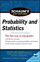 Schaum's Easy Outline of Probability and Statistics, Revised Edition cover