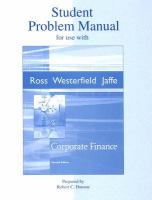 Student Problem Manual to accompany Corporate Finance cover