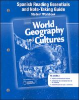 World Geography and Cultures, Spanish Reading Essentials and Note-Taking Guide cover