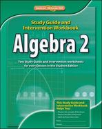 Algebra 2 Study Guide & Intervention Workbook cover