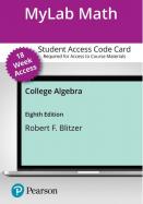 MyLab Math with Pearson eText Access Code for College Algebra cover