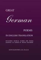 Great German Poems in English Translation cover