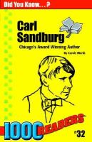 Carl Sandburg Chicago's Award Winning Author cover