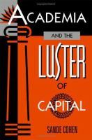 Academia and the Luster of Capital cover