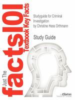 Studyguide for Criminal Investigation by Christine Hess Orthmann, Isbn 9781133018926 cover