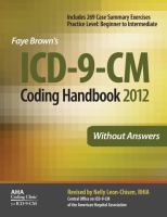 ICD-9-CM Coding Handbook, Without Answers, 2012 Revised Edition cover
