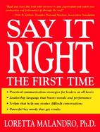 Say It Right the First Time cover