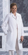 Ladies Mid Length Lab Coat-White-Size 16 cover