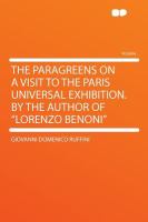 The Paragreens on a Visit to the Paris Universal Exhibition. by the Author of Lorenzo Benoni cover