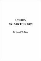 Cyprus, As I Saw It in 1880 cover