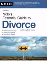 Nolo's Essential Guide to Divorce cover