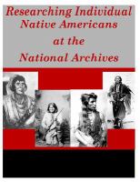 Researching Individual Native Americans at the National Archives cover