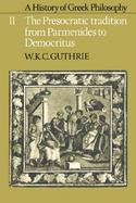 A History of Greek Philosophy (volume2) cover