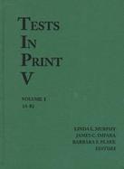 Tests in Print V An Index to Tests, Test Reviews, and the Literature on Specific Tests cover
