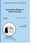 PHY211/216: University Physics 1 PHYS 211/216 Coursepack cover