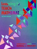 Learning to Teach Mathematics cover