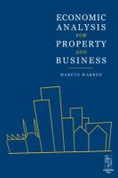 Economic Analysis for Property and Business cover