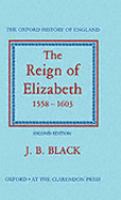 Reign of Elizabeth, 1558-1603 cover