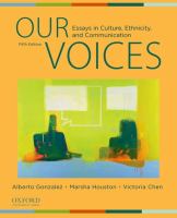 OUR VOICES:ESSAYS IN CULTURE,... cover