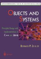 Objects and Systems Principled Design With Implementations in C++ and Java cover
