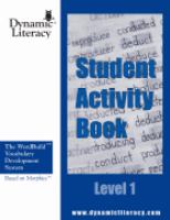 WordBuild Elements Level I Student Activity Book cover
