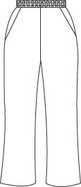 Elastic Waist Flair Leg Scrub Pant-White-Size X-Large cover