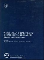 Nonhuman Primates in Biomedical Research: Biology and Management cover
