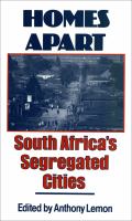 Homes Apart South Africa's Segregated Cities cover