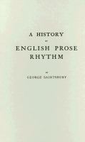 A History of English Prose Rhythm cover