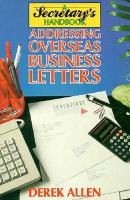 Addressing Overseas Business Letters A Secretary's Handbook cover