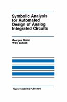 Symbolic Analysis for Automated Design of Analog Integrated Circuits cover