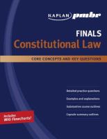 Kaplan Pmbr Constitutional Law Core Concepts and Key Questions cover